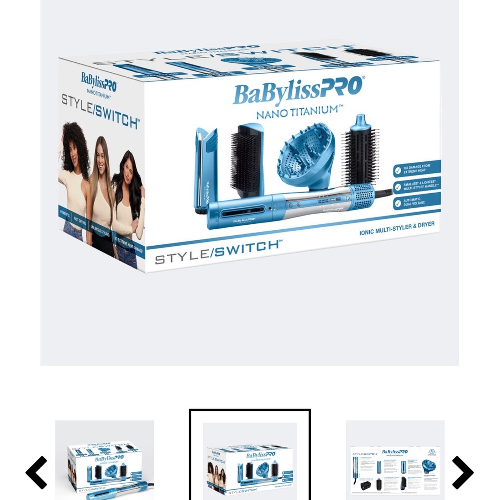 BaBylissPRO Nano Titanium Ionic Multi-Styler & Dryer - Blue